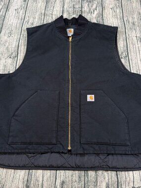 Carhartt V01-BLK Vest Men's 4XL Black Arctic Quilted Cotton Made in Mexico